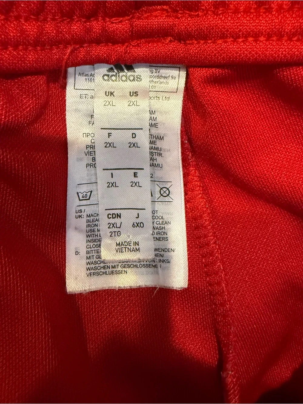 adidas men’s Red Track Pants with 3-Stripes